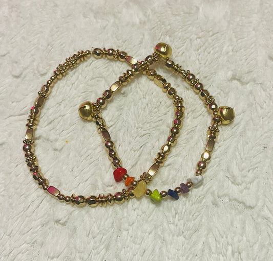 Chakra Bells Anklet Stack