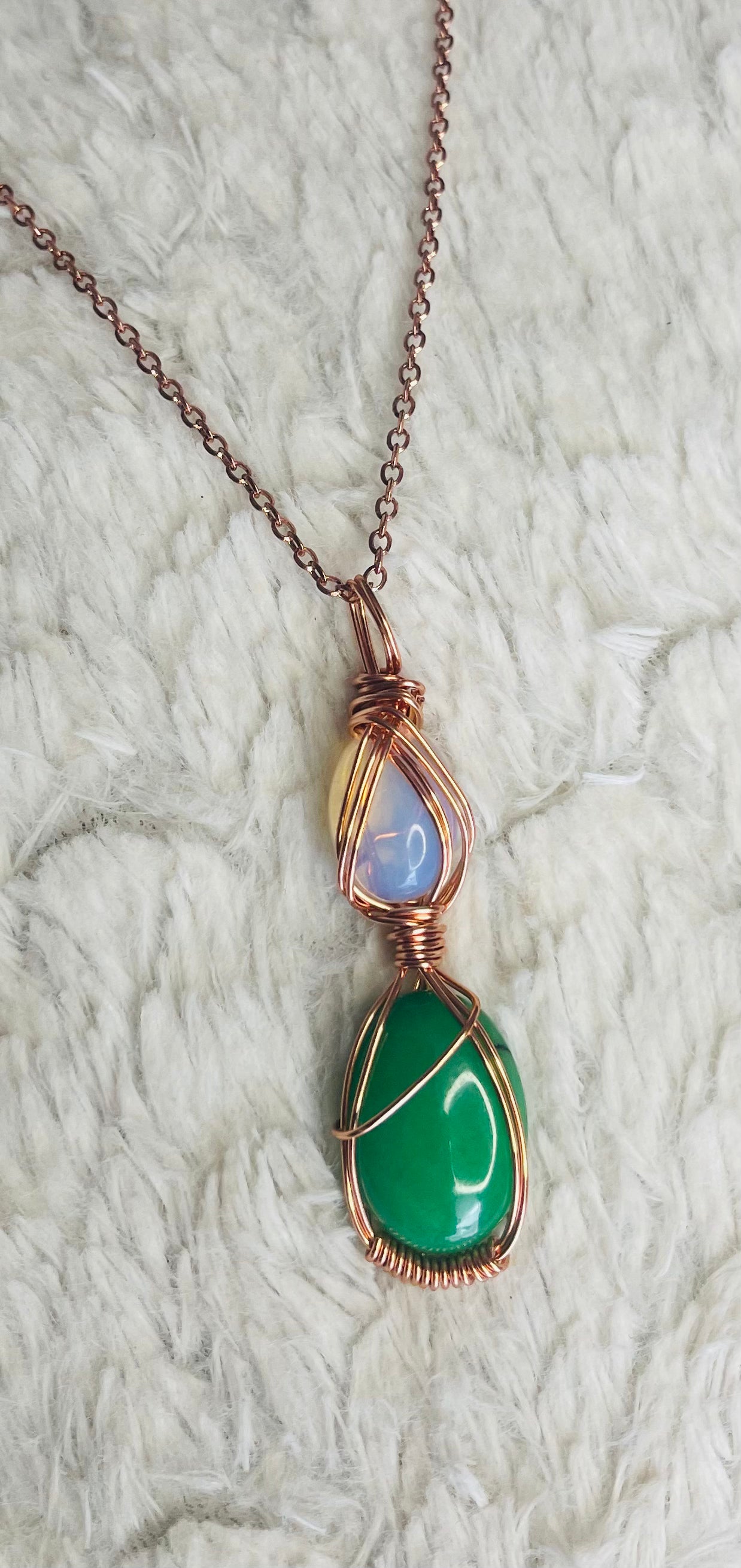 Opalite x Green Agate Goddess